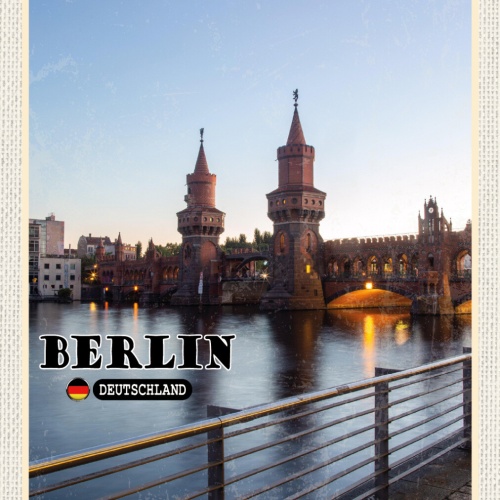 Schild Spruch Berlin Deutschland Spree Oberbaumbrücke JW