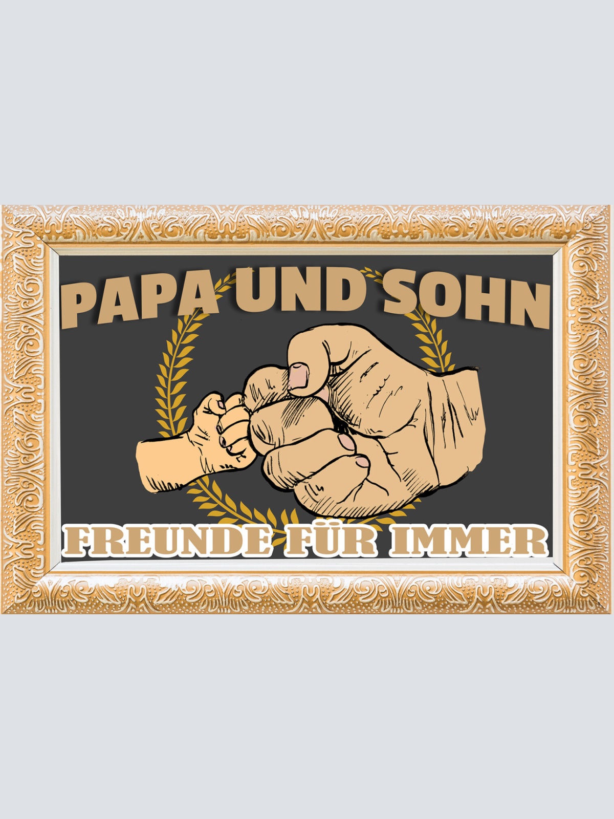 Schild Spruch Papa und Sohn Freunde für immer Liebe Familie JW