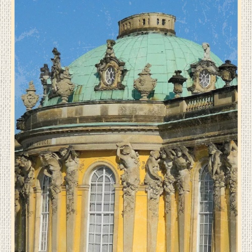 Schild Spruch Potsdam Deutschland Schloss Sanssouci JW