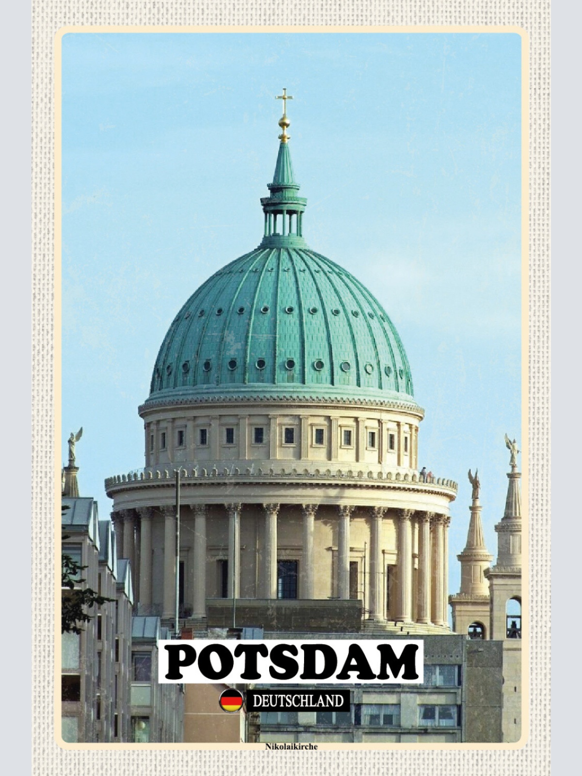 Schild Spruch Potsdam Deutschland Nikolaikirche JW