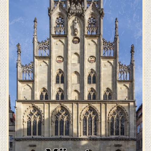 Schild Spruch Münster Deutschland Historisches Rathaus JW