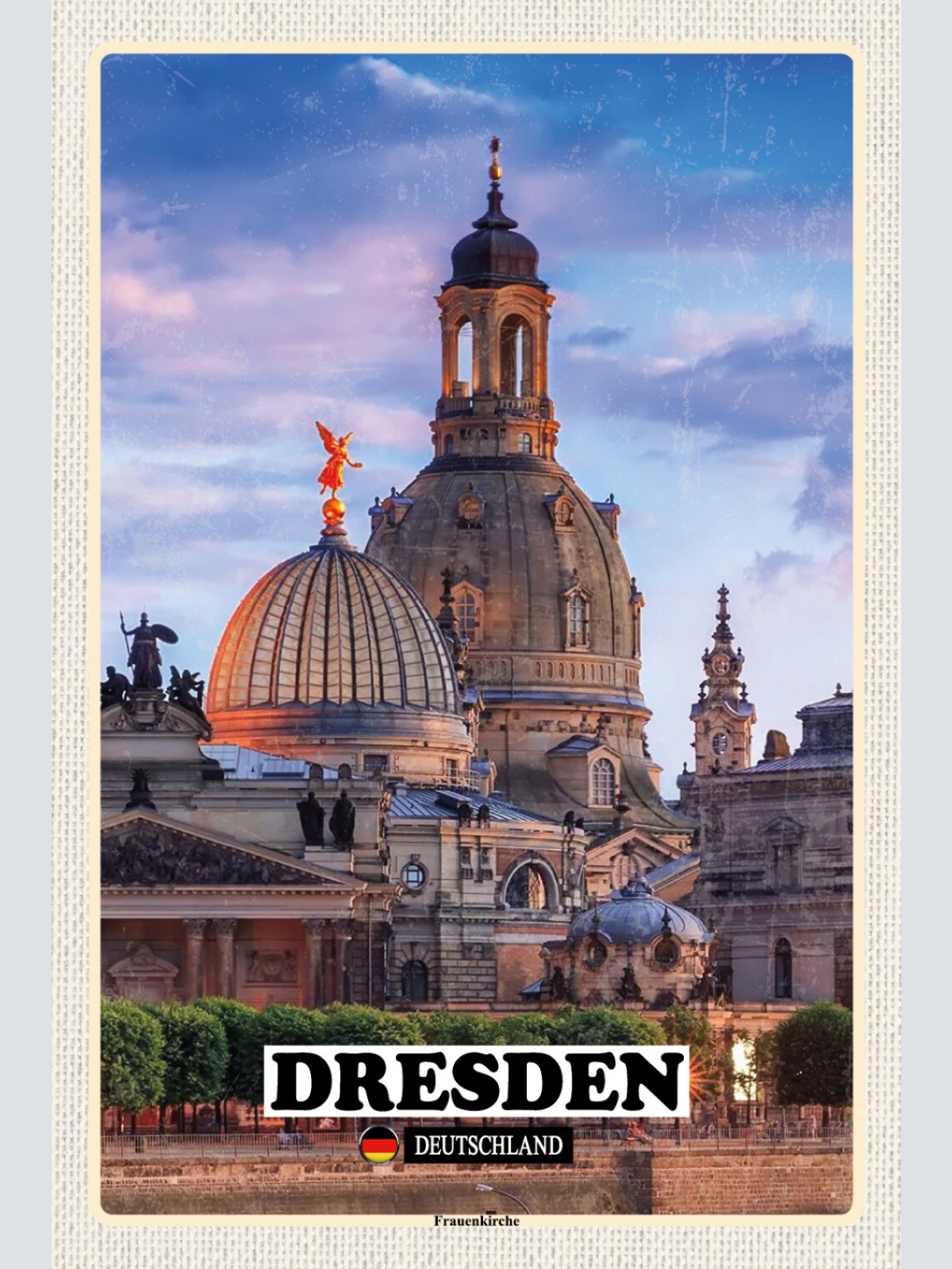 Schild Spruch Dresden Deutschland Frauenkirche JW