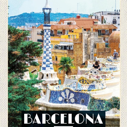 Schild Spruch Barcelona Spain Spanien Stadtansicht JW