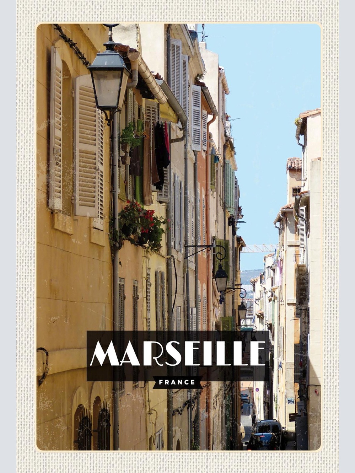 Schild Spruch Marseille France Frankreich Gasse Häuser JW