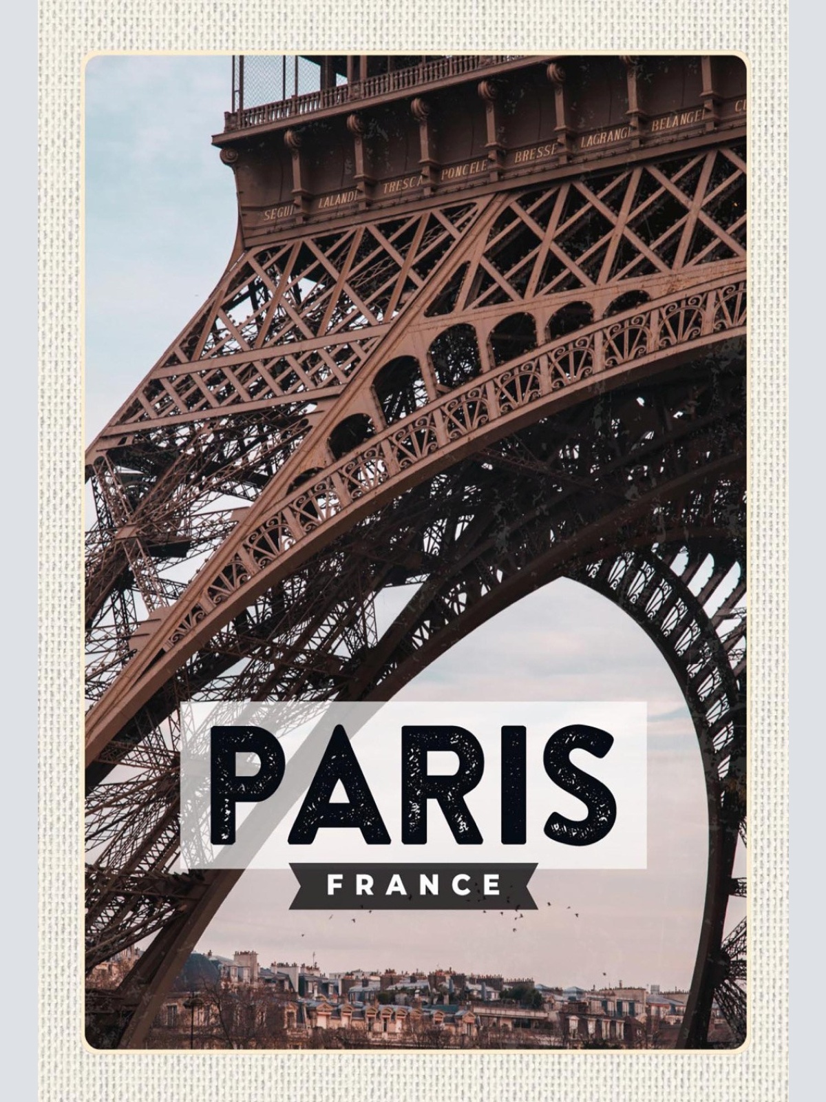 Schild Spruch Paris France Frankreich Eiffelturm JW