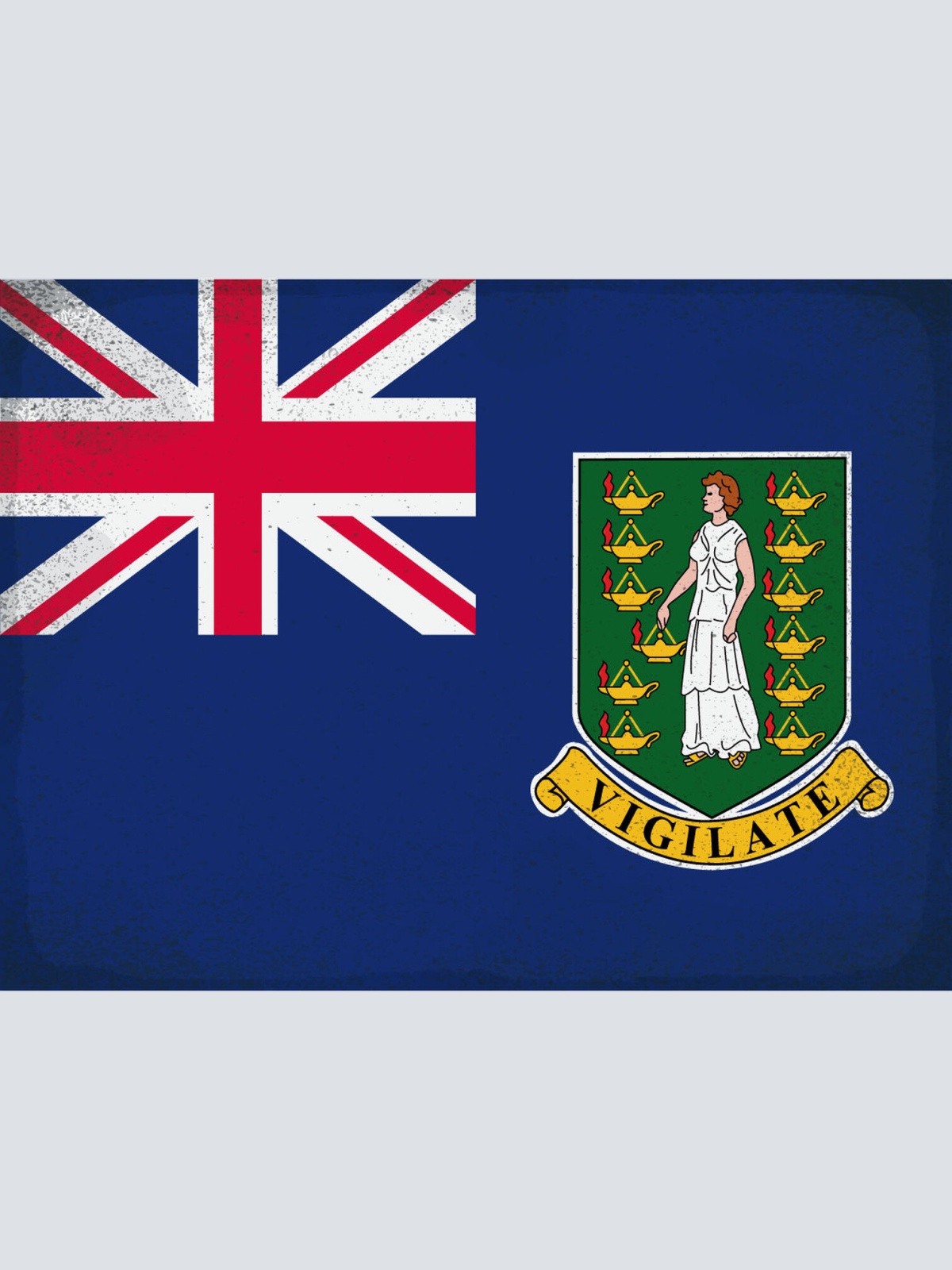 Schild Spruch Falgge Britische Jungferninseln JW