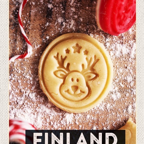Schild Spruch Finland Finnland Rentier Keks JW