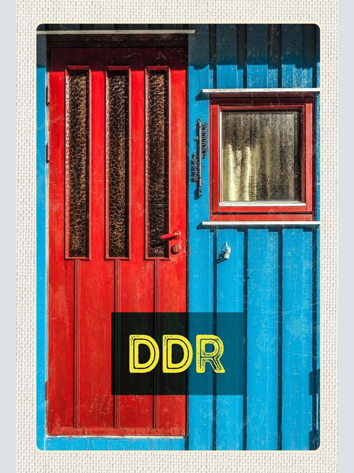 Schild Spruch DDR Haustür Fenster JW