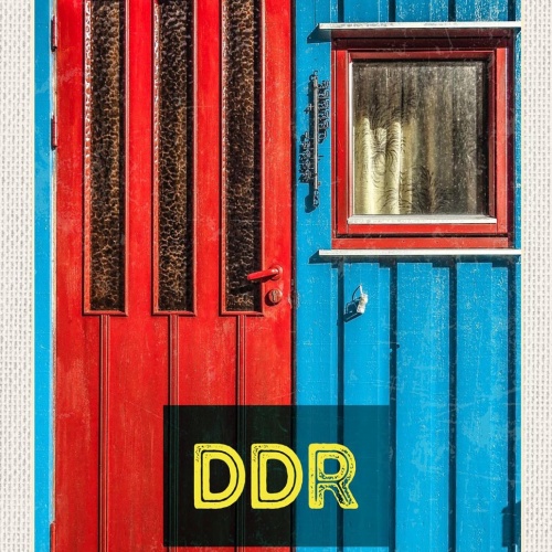 Schild Spruch DDR Haustür Fenster JW