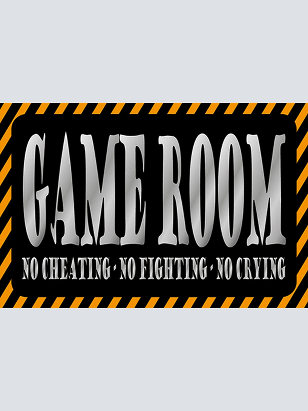 Schild Spruch Game Room No Cheating No Fighting No Crying Spielzimmer JW