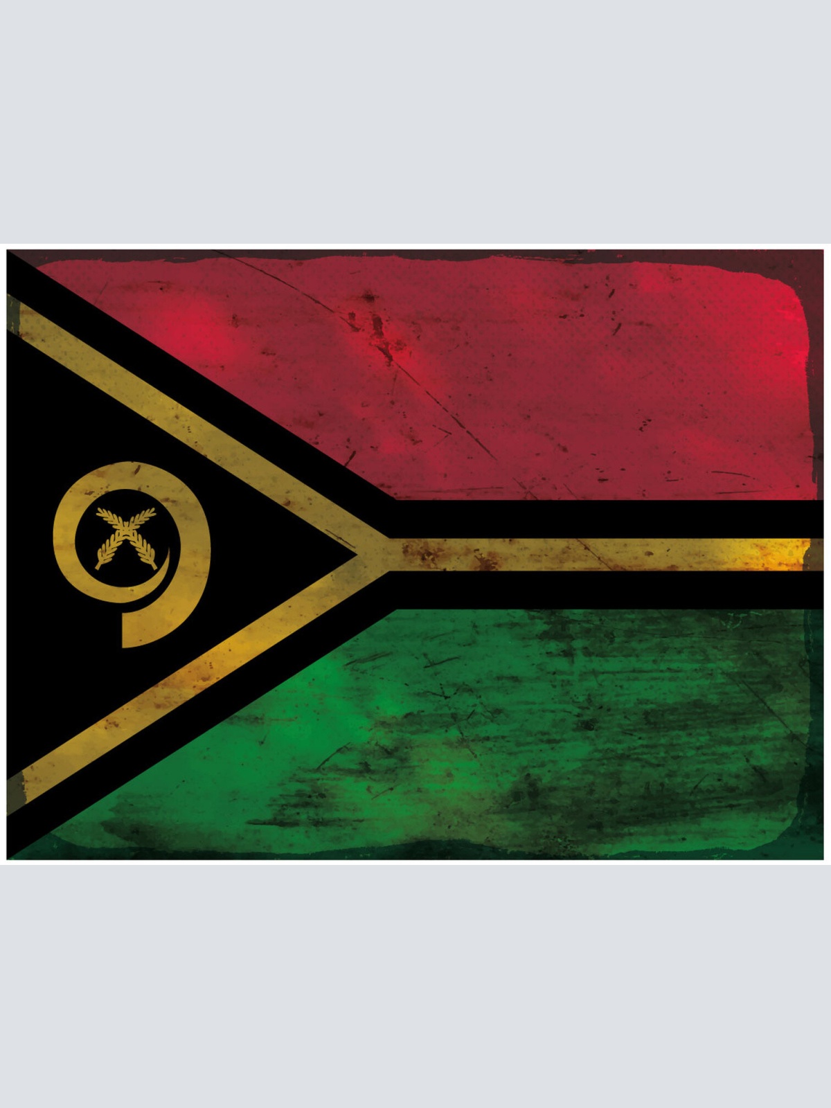 Schild Spruch Nationalflagge Vanuatu JW