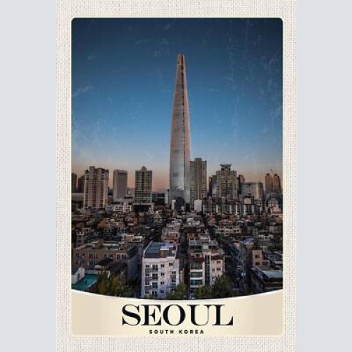 Schild spruch seoul south korea südkorea hochhäuser stadt jw