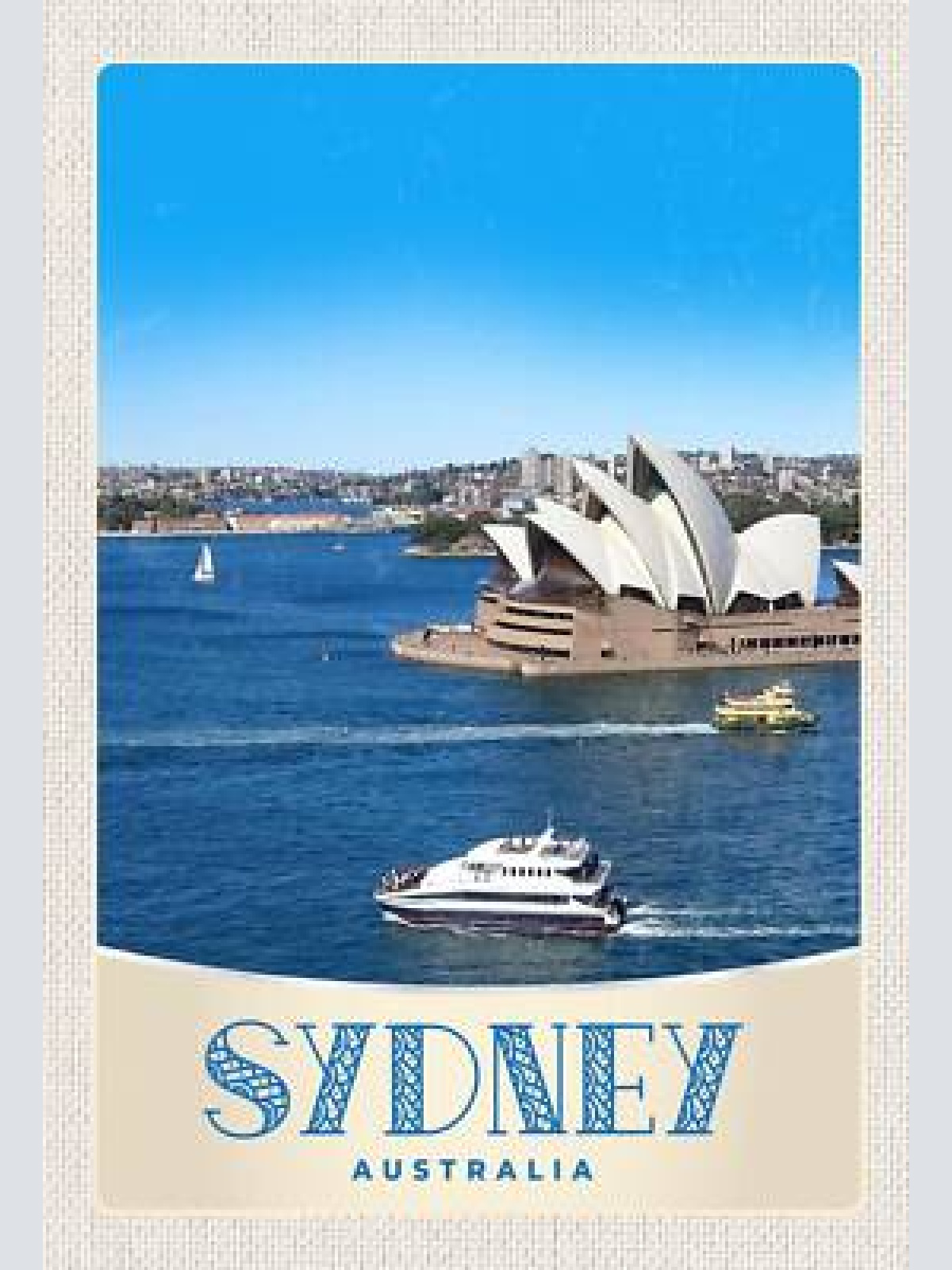 Schild spruch sydney australia australien opernhaus meer hafen jw