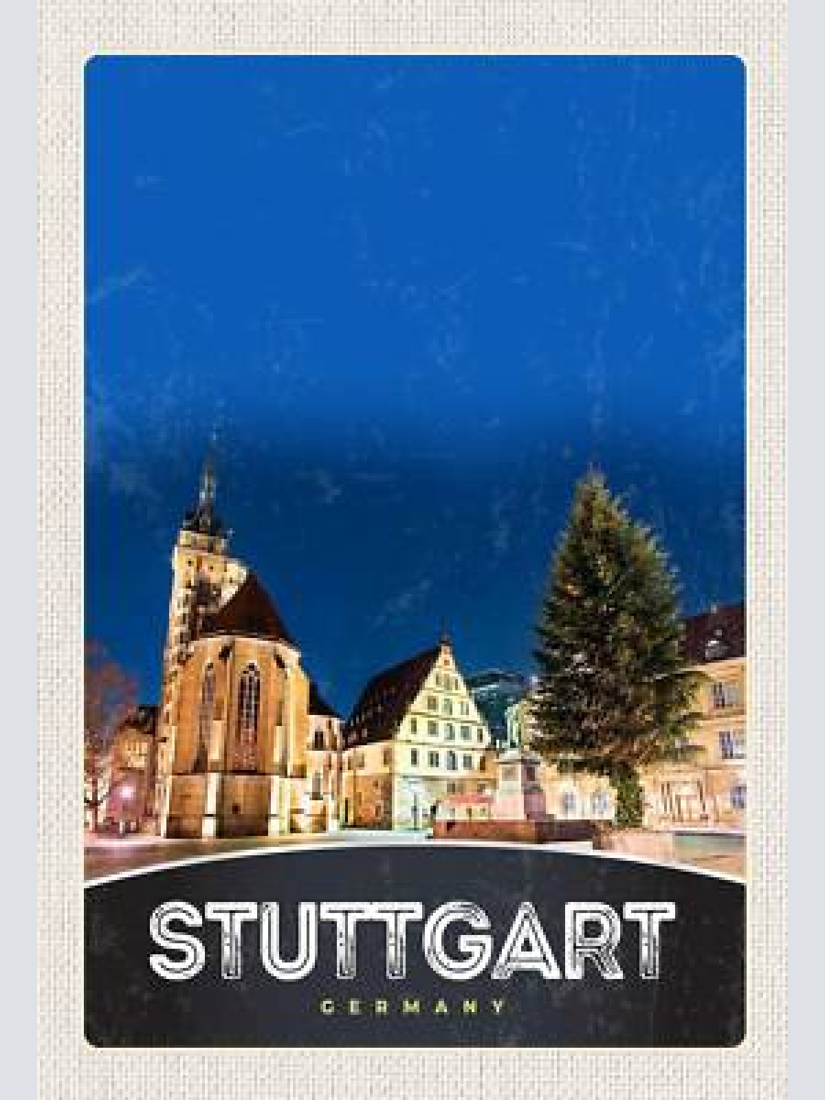 Schild spruch stuttgart germany deutschland platz nacht kirche jw