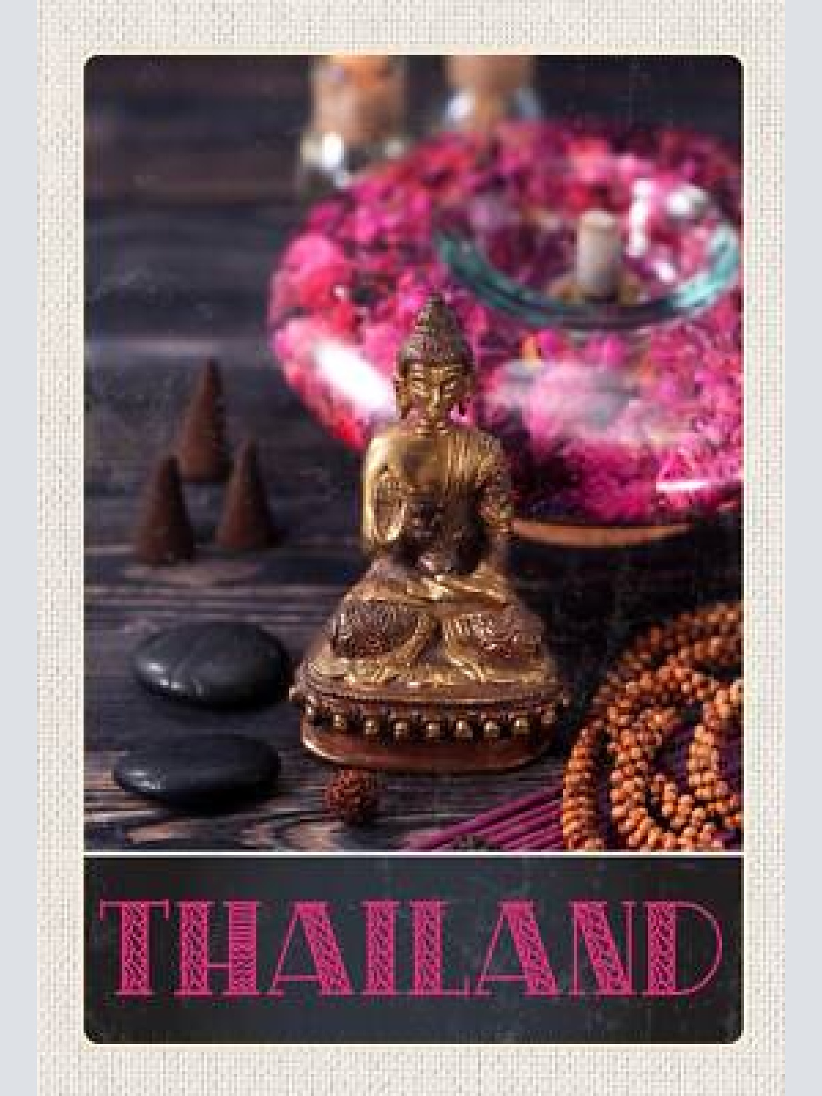 Schild spruch thailand buddha blüten jw