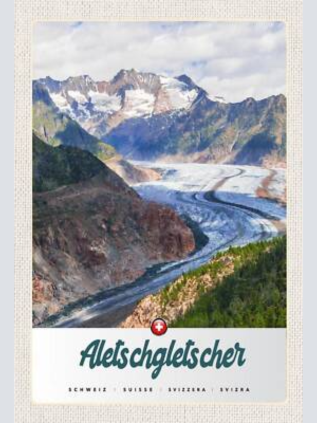 Schild spruch aletschgletscher switzerland schweiz berge jw