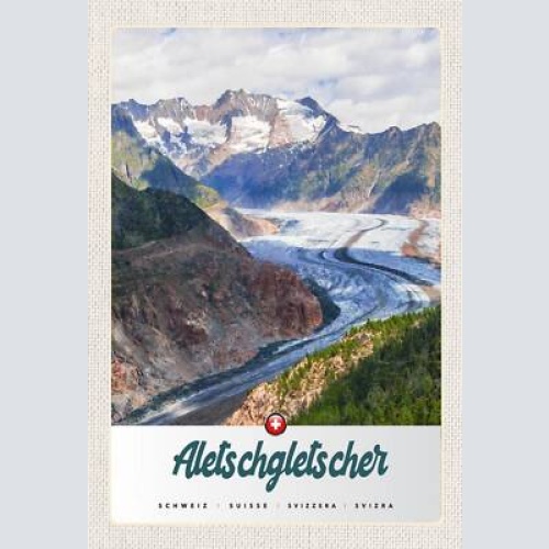 Schild spruch aletschgletscher switzerland schweiz berge jw