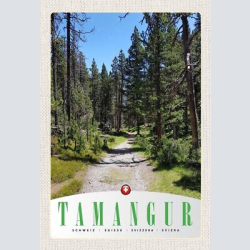 Schild spruch tamangur switzerland schweiz berge wald weg jw