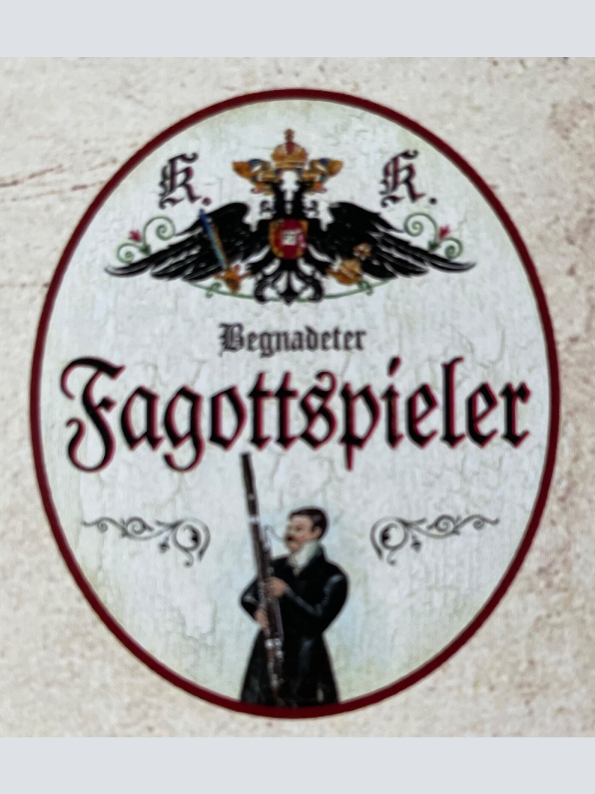 KuK Nostalgie Holzschild Begnadeter Flötist Flöte Flötenspieler Musiker Schild