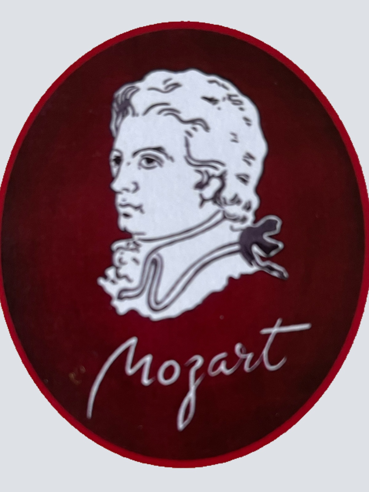 KuK Nostalgie Holzschild Mozart Amadeus Porträt Klassik Klassische Musik Schild