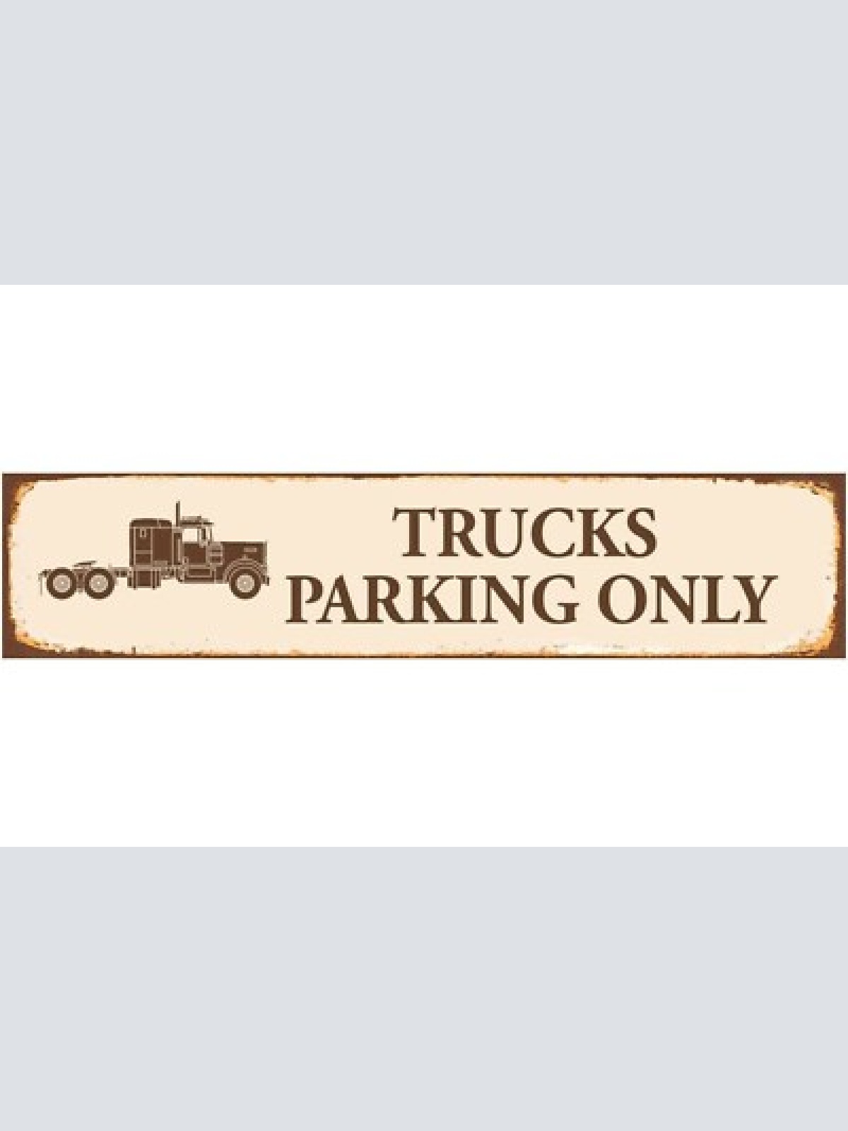 Schild trucks parking lkw lastwagen parkplatz parken 46 x 10 blech od. holz