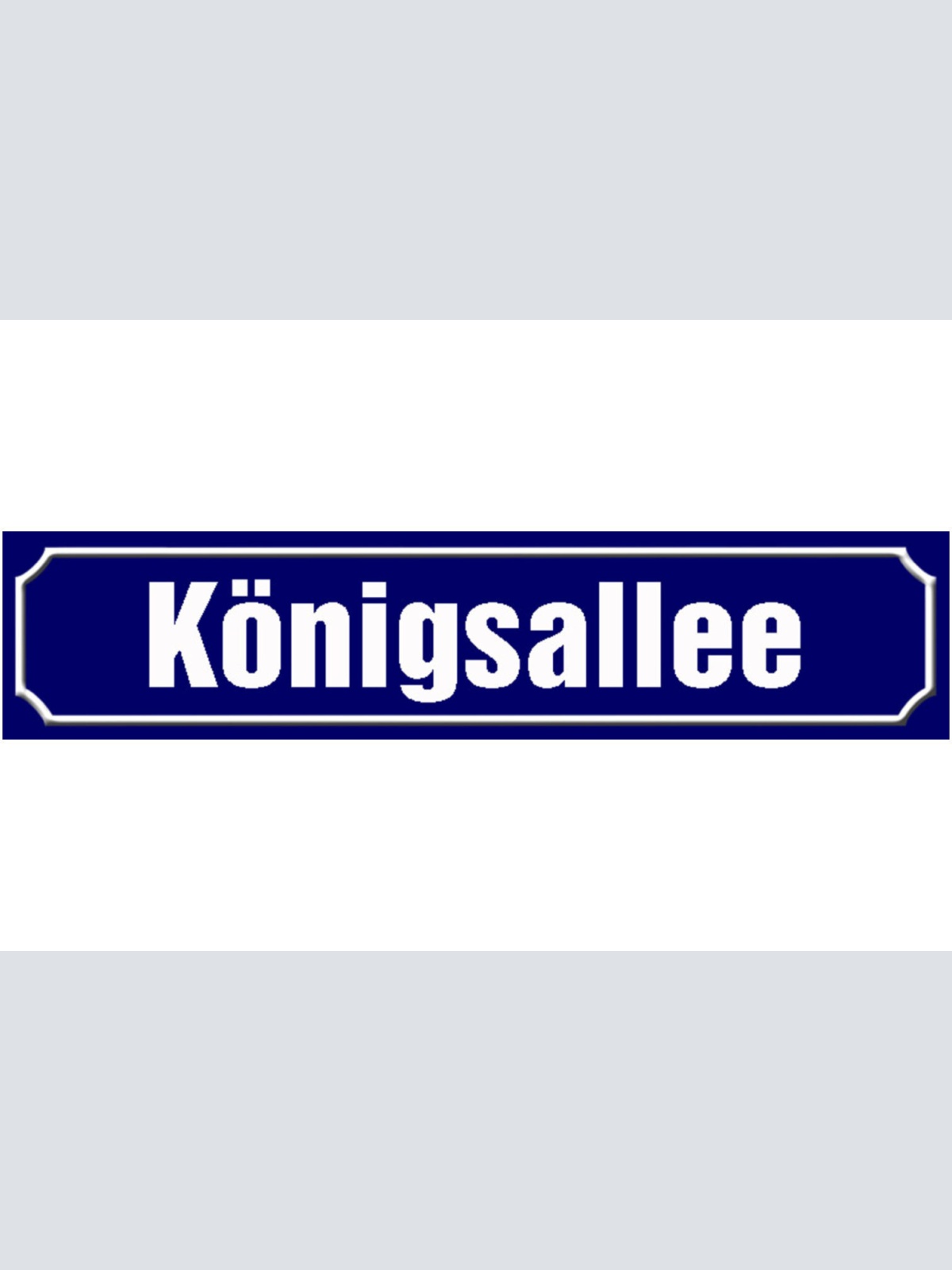 Schild Königsallee Düsseldorf Kö Stadt Ort Platz Straße 46 x 10 Blech od. Holz