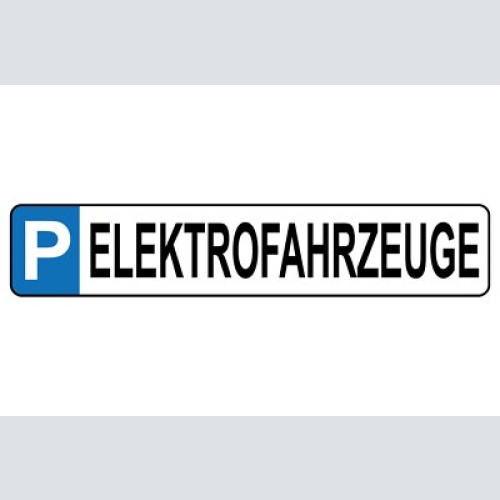 Schild elektro fahrzeuge parkplatz parken strom auto 46 x 10 blech od. holz