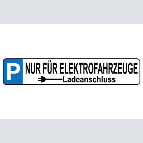 Schild elektro fahrzeuge parkplatz parken ladeanschluss 46 x 10 blech od. holz
