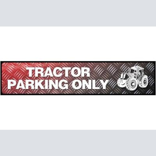 Schild tractor parking traktor parkplatz parken bauer 46 x 10 blech od. holz
