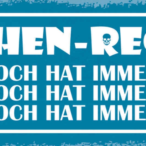 Schild Küchen Regeln 123 Der Koch Hat Immer Recht Küche 27x10 Blech od.Holz