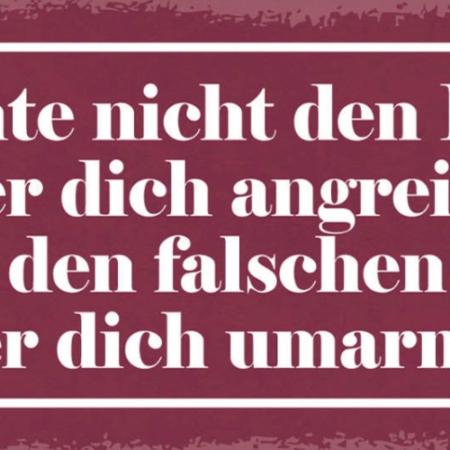 Schild Fürchte Nicht Den Feind Der Dich Angreift Falschen Freund Dich Angreift