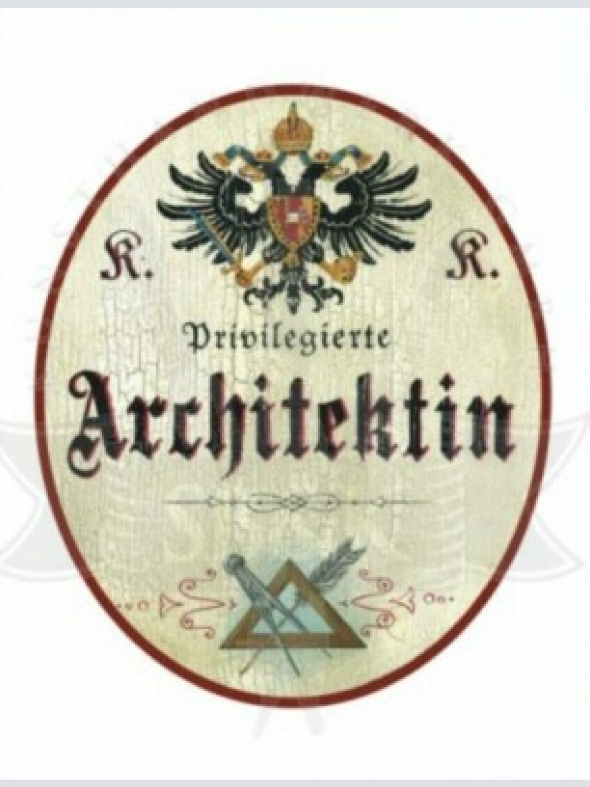 Kuk nostalgie holzschild  privilegierte architektin