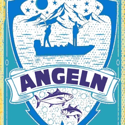 Schild Angeln Fischen Angler Fischer Fisch Angel Rute Hobby 27x10 Blech od.Holz