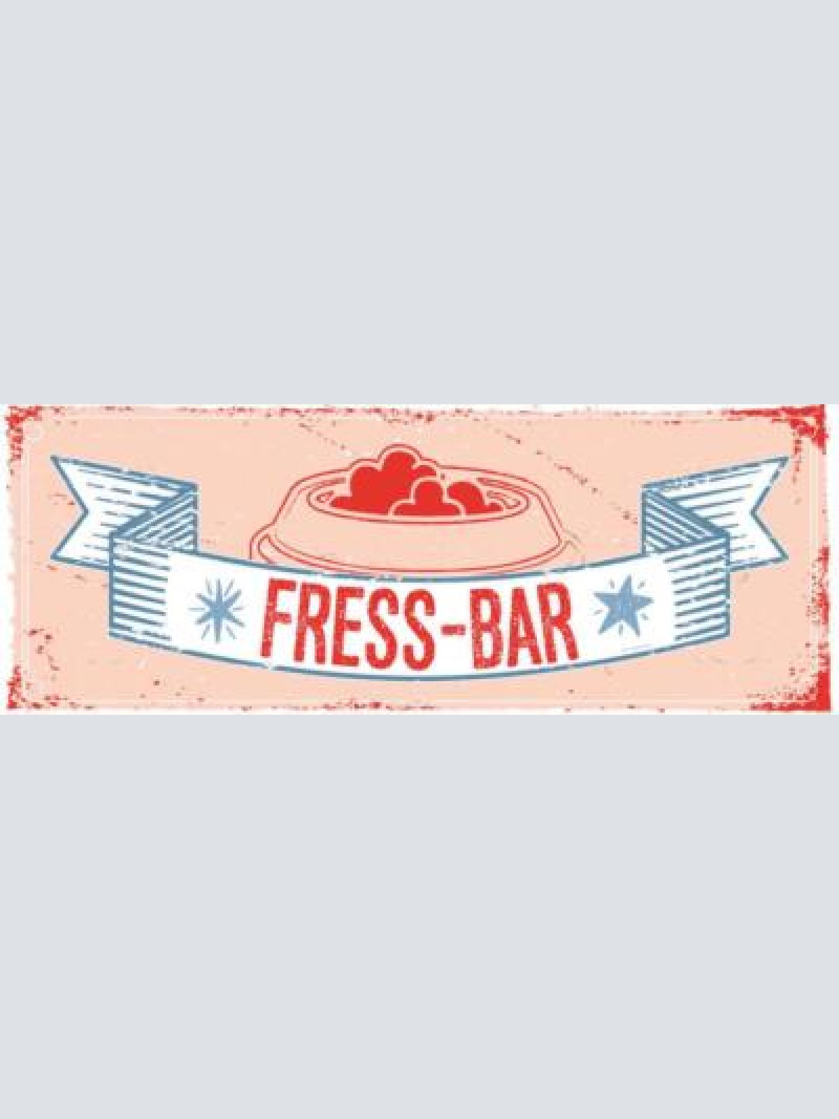 Schild fressbar fressnapf fressen katze hund futter haustier 27x10 blech od.holz