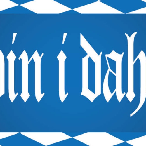 Schild Do Bin I Dahoam Daheim Zuhause Heimat Haus Stadt Land 27x10 Blech od.Holz