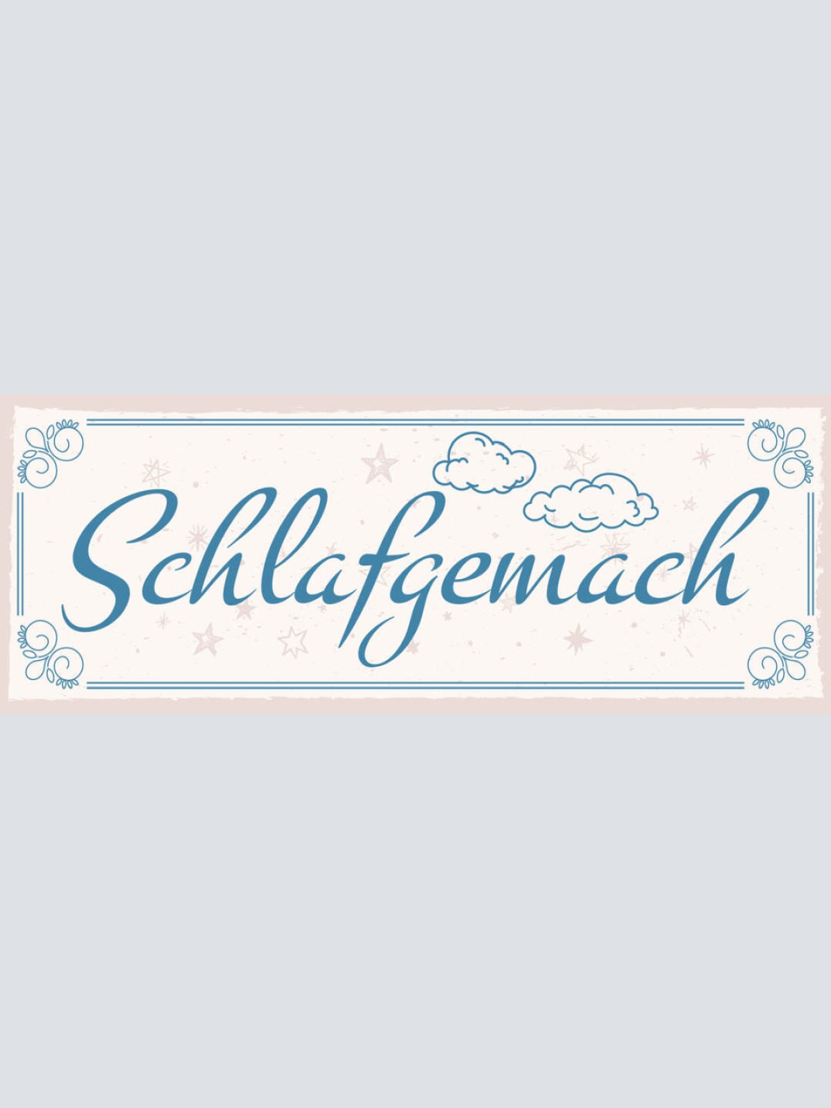 Schild Schlafgemach Schlafzimmer Schlafen Bett Wohnung 27x10 Blech od.Holz