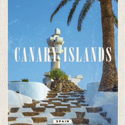 Schild Canary Islands Spain Kanarische Inseln ESP 12x18 20x30 30x40 Blech/Holz