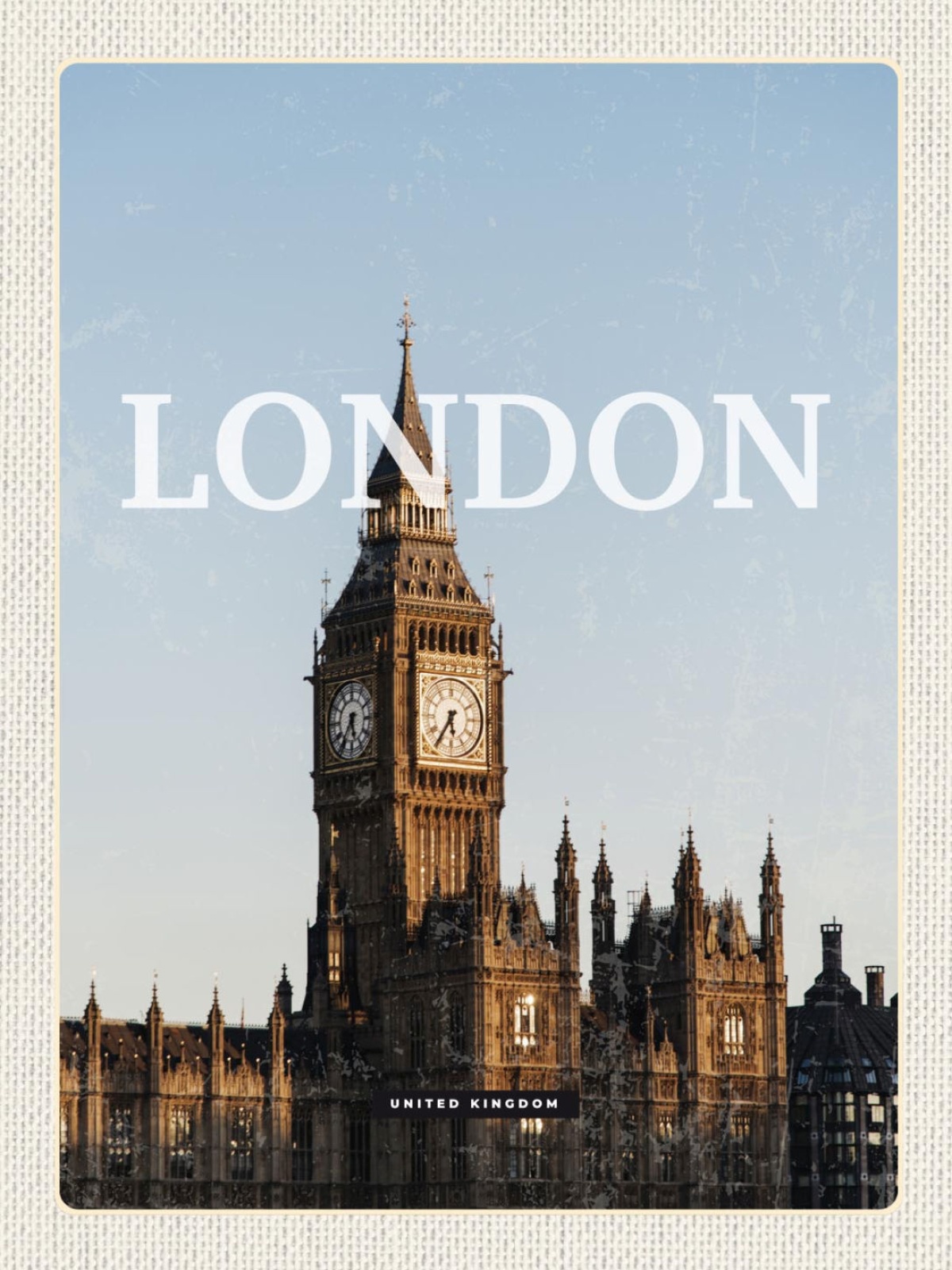 Schild London United Kingdom Big Ben Großbritannien 12x18 20x30 30x40 Blech/Holz