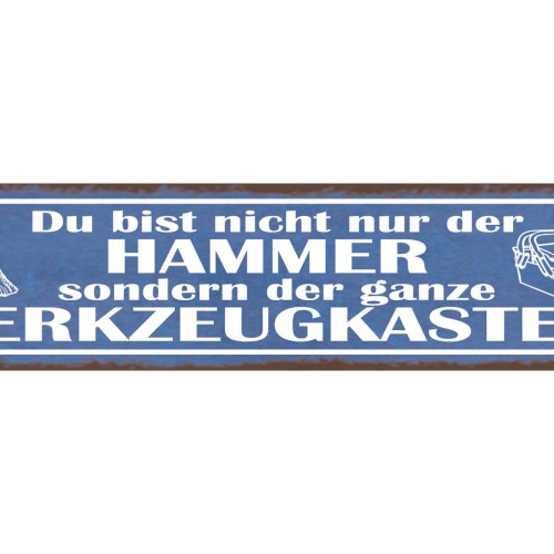 Schild Du Bist Nicht Nur Der Hammer Sondern Der Ganze Werkzeugkasten 46 x 10