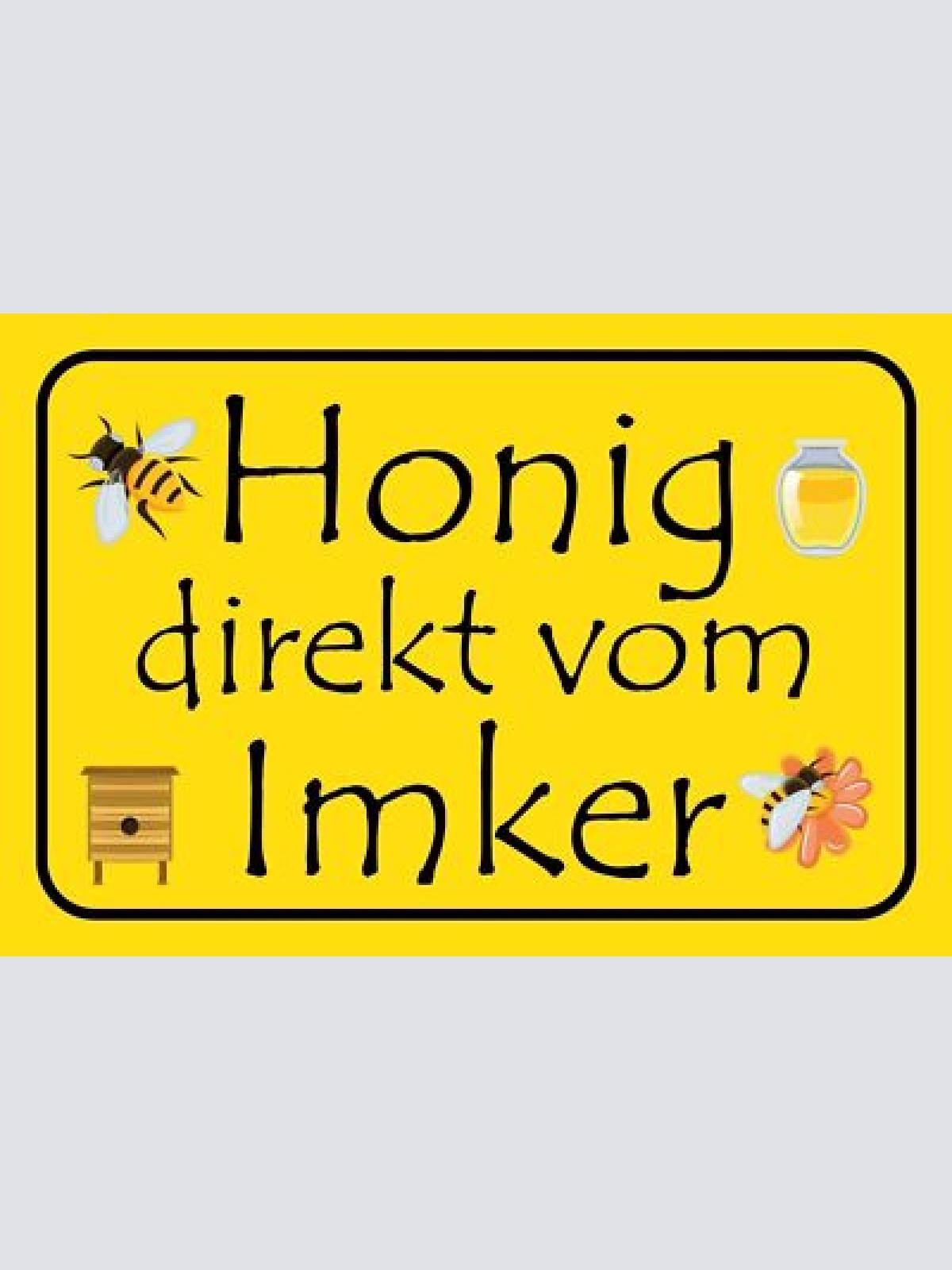 Schild Honig Imker Imkerei Stand Biene 12x18 / 20x30 / 30x40 Blech od. Holz