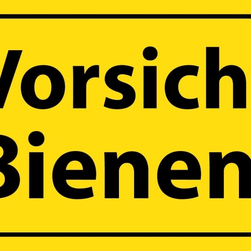 Schild Vorsicht Bienen Imker Imkerei Honig 12x18 / 20x30 / 30x40 Blech od. Holz