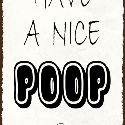 Nostalgie Schild Have a nice poop Toilette 12x18 / 20x30 / 30x40 Blech od. Holz
