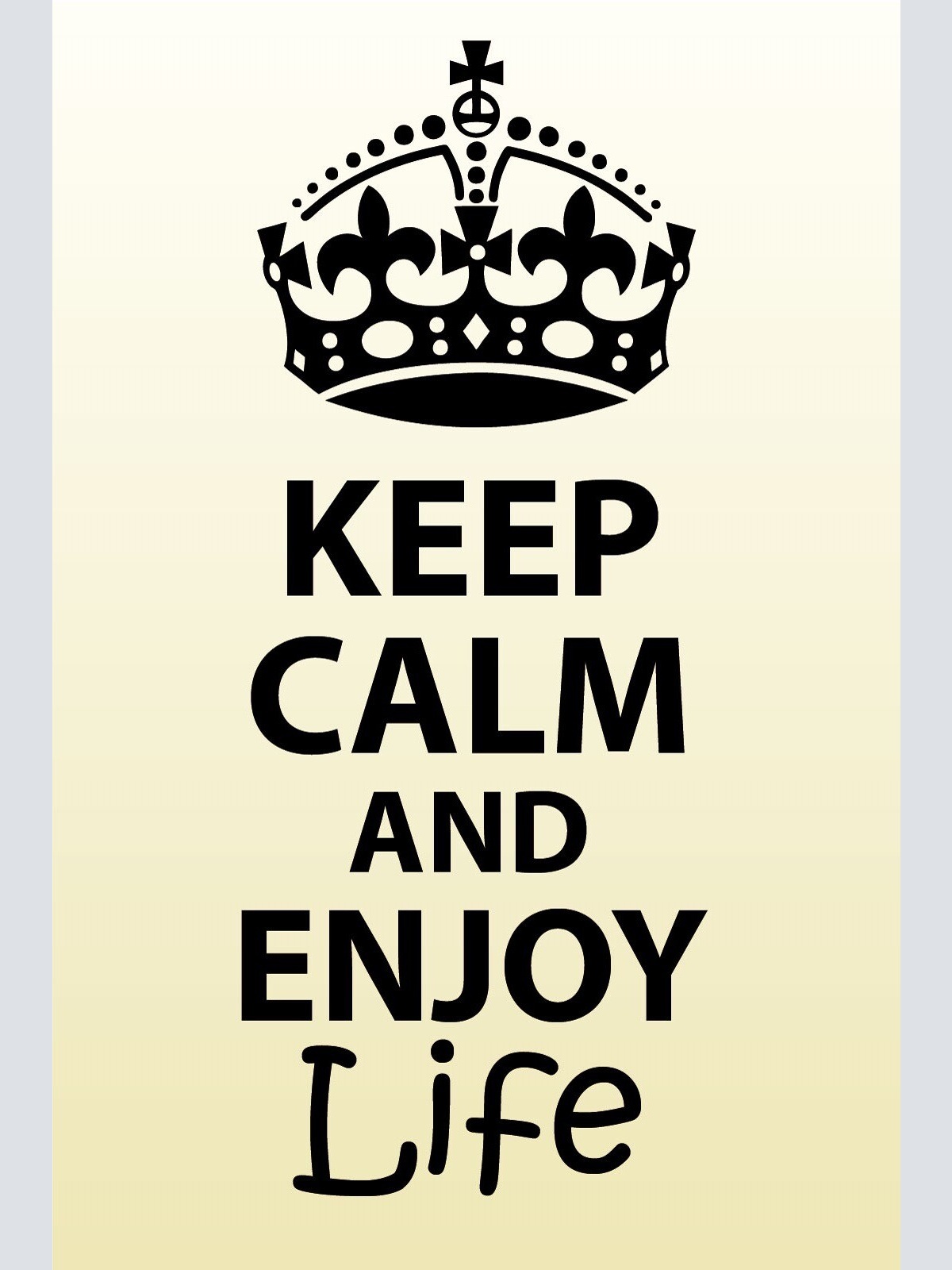 Schild Keep Calm Enjoy life Leben genießen 12x18 / 20x30 / 30x40 Blech od. Holz