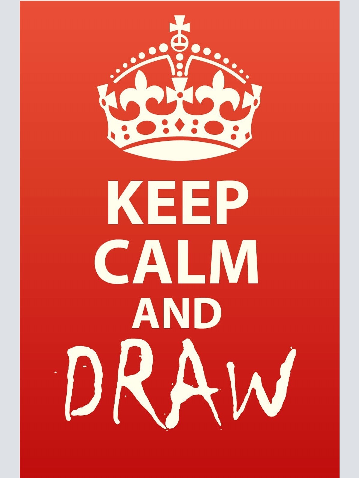 Schild Keep Calm Draw Ruhig Zeichnen Malen 12x18 / 20x30 / 30x40 Blech od. Holz