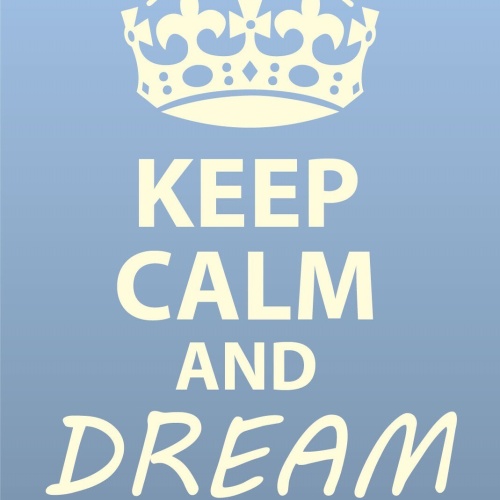 Schild Keep Calm Dream On Träumen Traum 12x18 / 20x30 / 30x40 Blech od. Holz