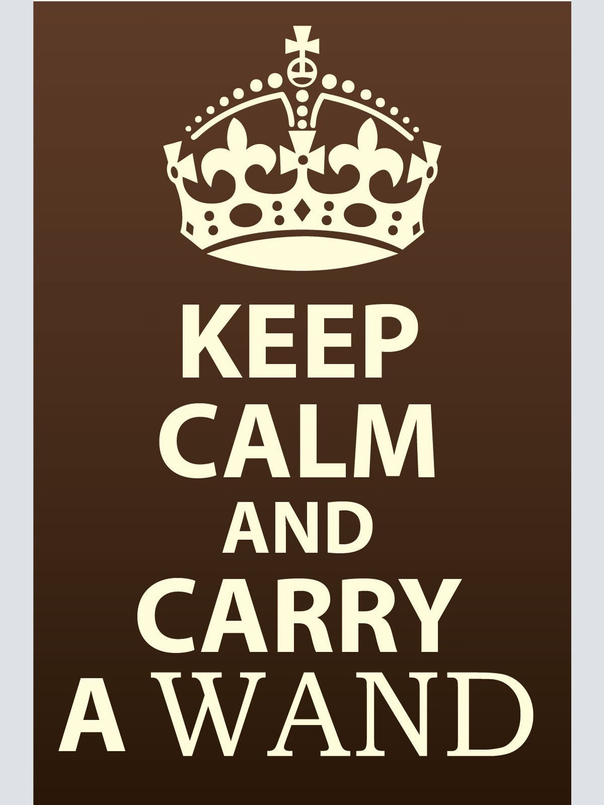 Schild Keep Calm Carry a Wand Zauberstab 12x18 / 20x30 / 30x40 Blech od. Holz