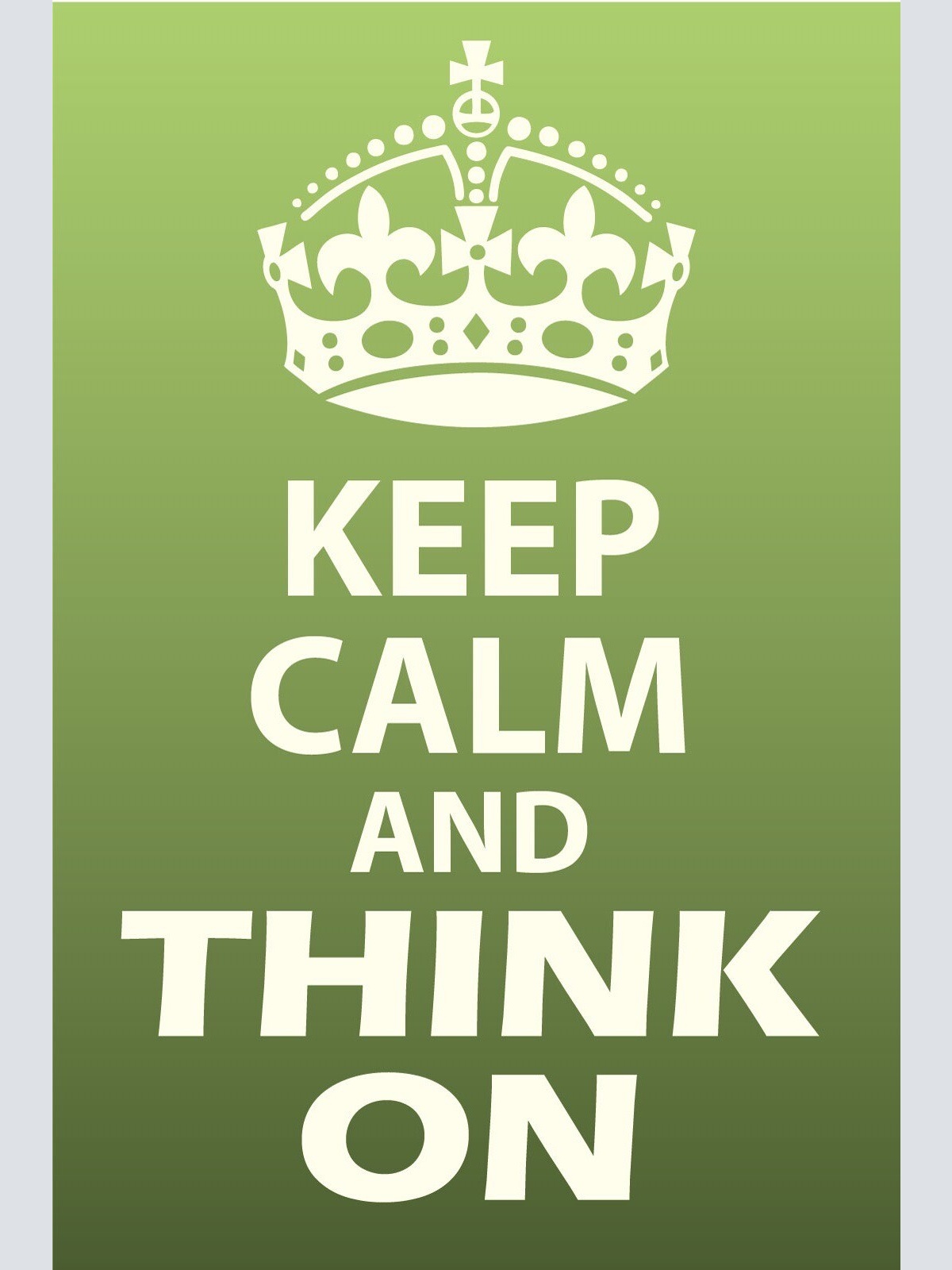 Schild Keep Calm Think On Ruhig Denken 12x18 / 20x30 / 30x40 Blech od. Holz