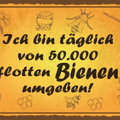 Nostalgie Schild Flotte Bienen Imker Honig 12x18 / 20x30 / 30x40 Blech od. Holz