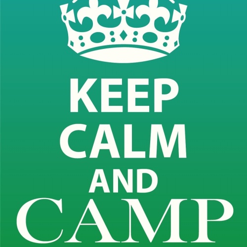 Schild Keep Calm Camp On Weiter Campen Zelt 12x18 / 20x30 / 30x40 Blech od. Holz