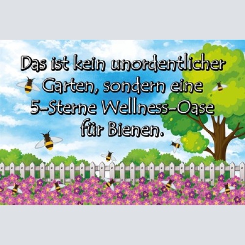 Nostalgie Schild Garten Bienen Imker Honig 12x18 / 20x30 / 30x40 Blech od. Holz